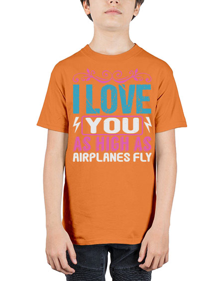 I love you as High as Airplanes Fly Style 104# - baby - Youth Tee Unisex