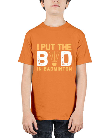 I put the 1097# - badminton - Youth Tee Unisex