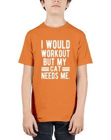 I would Workout - cats - Youth Tee Unisex
