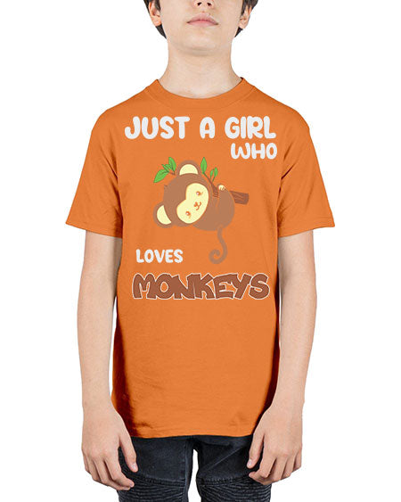 Just a Girl Who Loves 8# - monkey - Youth Tee Unisex