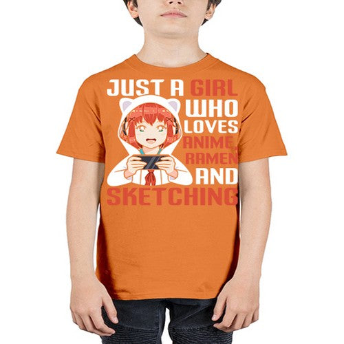 Just a girl who loves anime ramen and sketching260# - anime - Youth Tee Unisex
