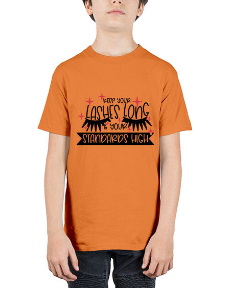 Keep Your Lashes Long Your Standards High Style 72# - beauty - fashion - Youth Tee Unisex