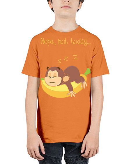 Lazy Monkey Nope Not Today 9# - monkey - Youth Tee Unisex