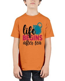 Life Begins After Tea 1298# - tea - Youth Tee Unisex