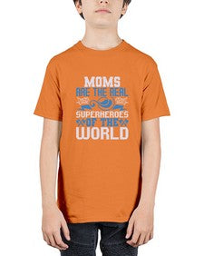 Moms are the real superheroes 173# - cartoon super hero - Youth Tee Unisex