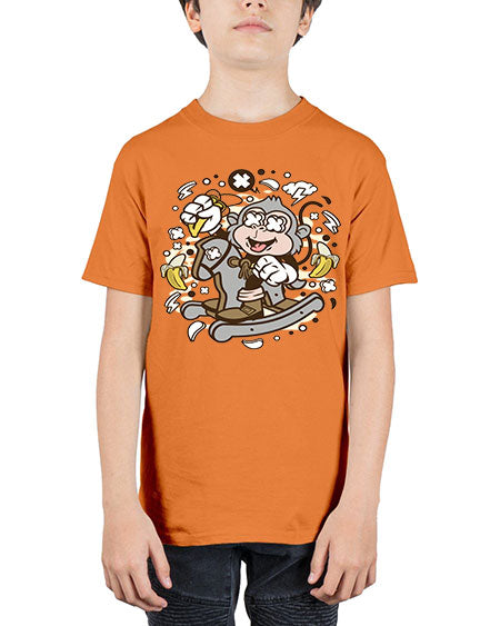 Monkey Rocking Horse - monkey - Youth Tee Unisex
