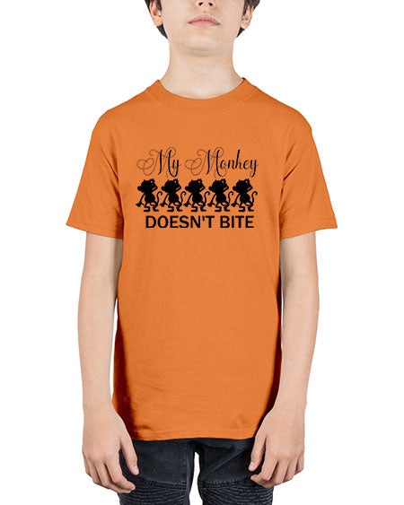 My monkey doesnt bite  - monkey - Youth Tee Unisex