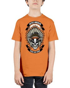 Native American Skull 952# - skull and bones - Youth Tee Unisex