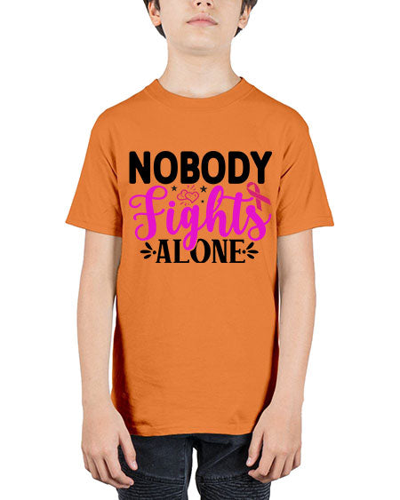 Nobody Fights Alone 12# - breast cancer - Youth Tee Unisex