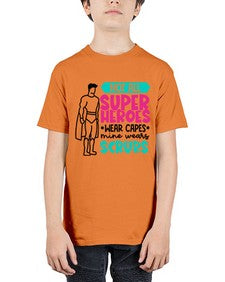 Not All Super Heroes Wear Capes Mine Wears Scrubs Style Style 1136# - nurse - Youth Tee Unisex
