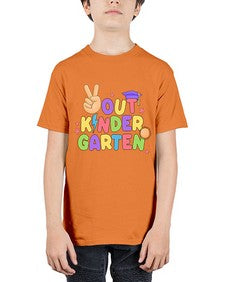 Peace Out Kindergarten Peace Hand 636# - kindergarten - Youth Tee Unisex