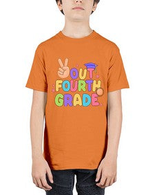 Peace Out fourth Grade Peace 630# - fourth grade - Youth Tee Unisex