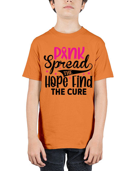 Pink Spread the Hope Find the Cure 10# - breast cancer - Youth Tee Unisex