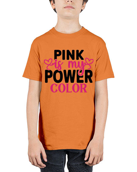Pink is My Power Color 11# - breast cancer - Youth Tee Unisex