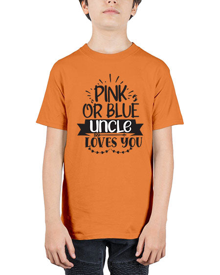 Pink or blue aucle loves you 429# - pregnancy - Youth Tee Unisex