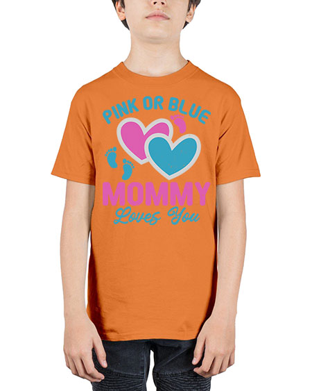 Pink or blue mommy loves you Style 186# - baby - Youth Tee Unisex