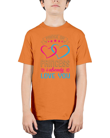 Prince or Princess I already love you Style 194# - baby shower - Youth Tee Unisex