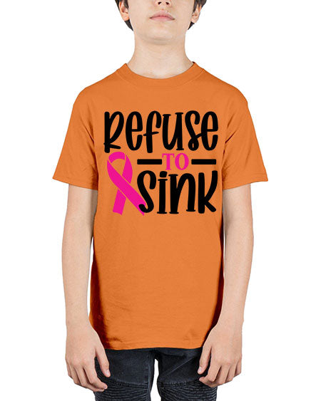 Refuse to Sink 9# - breast cancer - Youth Tee Unisex