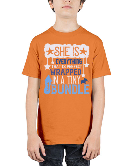 She is everything that is perfect wrapped in a tiny bundle Style 445# - baby - Youth Tee Unisex