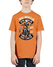 Skull Biker Club 1050# - skull and bones - Youth Tee Unisex