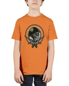 Skull Soldier 1066# - skull and bones - Youth Tee Unisex