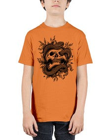 Snake Skull 1095# - skull and bones - Youth Tee Unisex