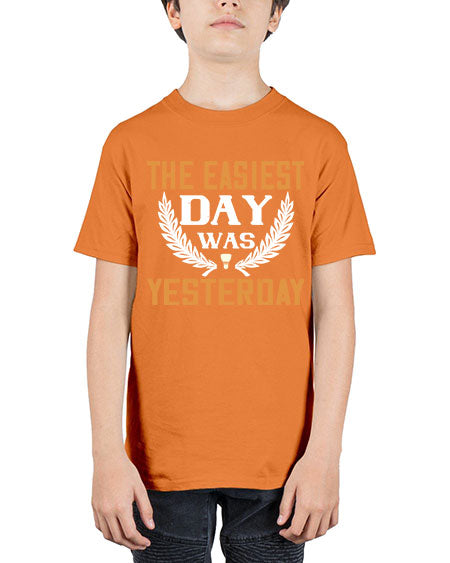 The easiest day was yesterday 1834# - badminton - Youth Tee Unisex