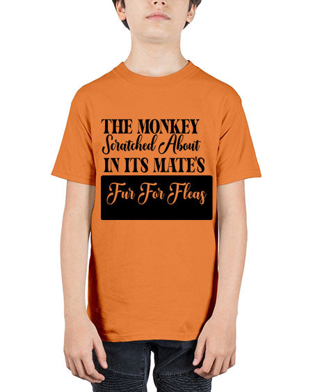 The monkey scratched about in  - monkey - Youth Tee Unisex