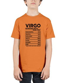 Virgo Nutrition Facts 530# - virgo - Youth Tee Unisex