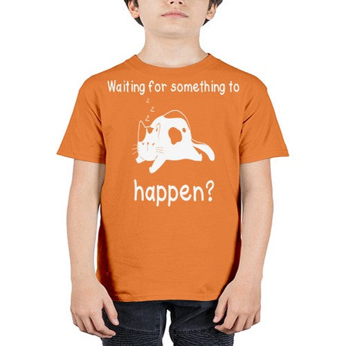 Waiting For Something Sleeping Cat 285# - anime - Youth Tee Unisex