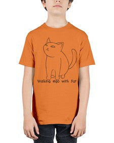 Walking Ego with Fur - cats - Youth Tee Unisex