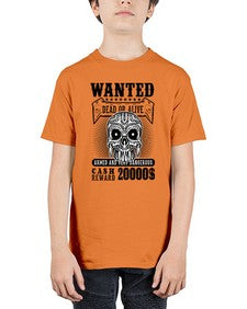 Wanted 1204# - skull and bones - Youth Tee Unisex