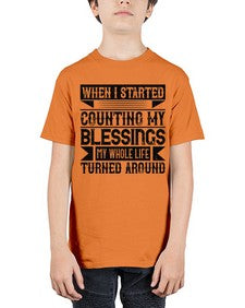 When I started counting my blessings my whole life turned around Style 9# - volunteer - Youth Tee Unisex