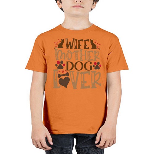 Wife Mother Dog Lover Style 58# - dogs - Youth Tee Unisex