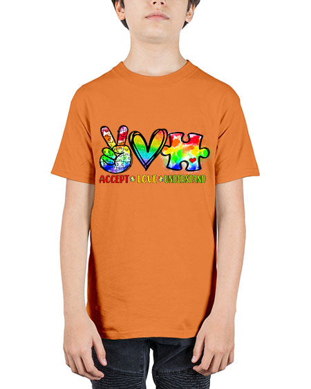 accept love understand - autism - Youth Tee Unisex