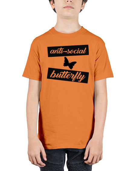 anti social butterfly - butterfly - Youth Tee Unisex