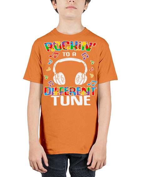 autism game rocking to a 23# - autism - Youth Tee Unisex