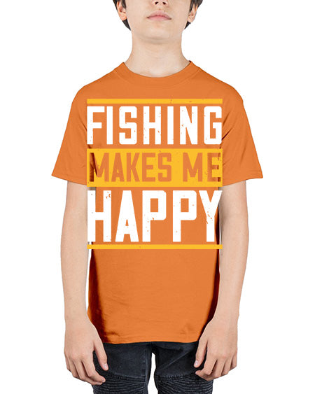 be happy and go for fishing 66# - shark-fish - Youth Tee Unisex