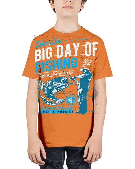 big day of fishing cs 65# - shark-fish - Youth Tee Unisex