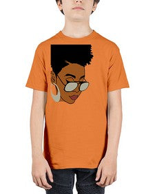 black afro 44# - black girls or women - Youth Tee Unisex