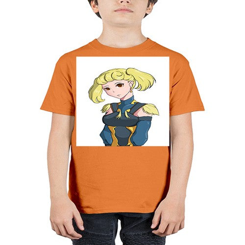 blonde girl wearing royal dress 30# - anime - Youth Tee Unisex