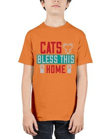 cats bless this home Style 36# - cats - Youth Tee Unisex