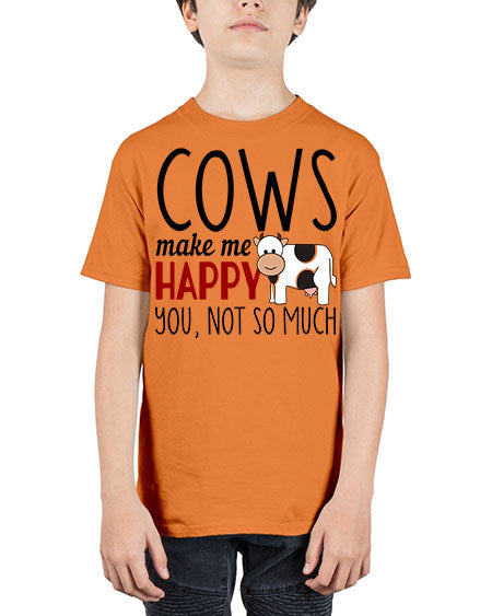 cows make me happy you not so much - cow - Youth Tee Unisex