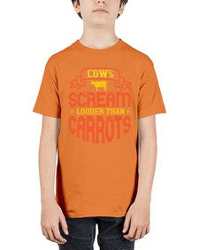 cows scream louder than carrots 135# - vegan - Youth Tee Unisex