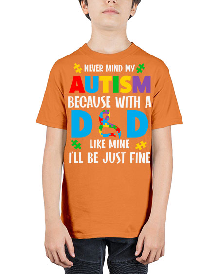 dad autism never mind my 75# - autism - Youth Tee Unisex