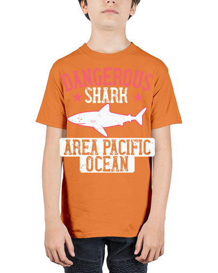 dangerous shark area pacific ocean Style 92# - shark-fish - Youth Tee Unisex