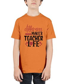 difference maker teacher life Style 120# - teacher - Youth Tee Unisex