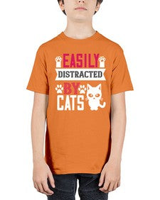 easily distracted by cats Style 47# - cats - Youth Tee Unisex