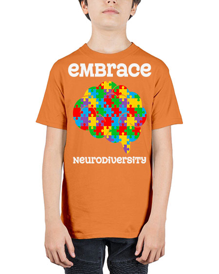 embrace neurodiversity autism awareness 87# - autism - Youth Tee Unisex