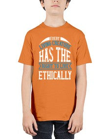 every living creature has the right to live ethically 165# - vegan - Youth Tee Unisex
